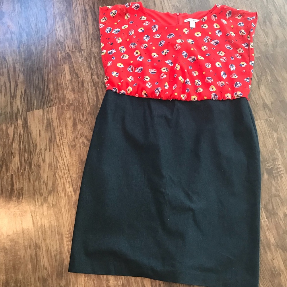 AA Studio Red  floral sheer Top Dress 20w